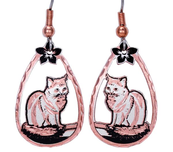 Cut Out Sitting Cat Earrings