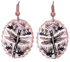 Buy Cut Out Copper Dragonfly Earrings