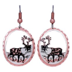 Caribou Earrings Handmade from Copper