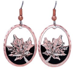 Copper Handmade Maple Leaf Earrings Wholesale