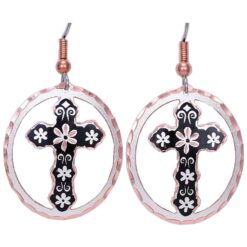 Cut Out Cross Earrings