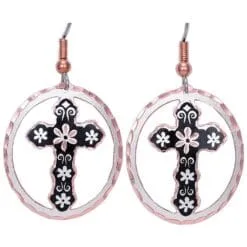 Cut Out Cross Earrings