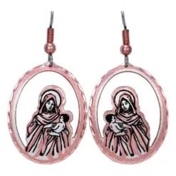 Cut Out Saint Mary and Jesus Earrings