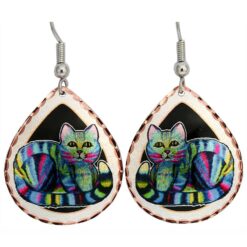 Nick Gustafson Designed Striped Cat Earrings