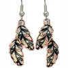 Copper Double Feather Earrings JM-611