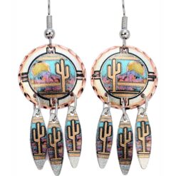 Dangle Cactus and Desert Earrings