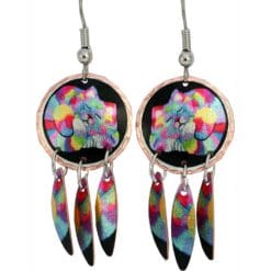 Nick Gustafson Designed Rainbow Cat Dangle Earrings