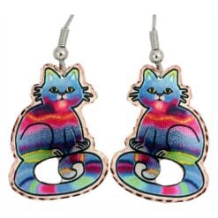 Rainbow Cat Earrings Designed by Nick Gustafson