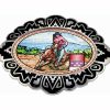 Western Belt Buckles for Women, Barrel Racing Barrel Racing Cowgirl Belt Buckles BBC-58