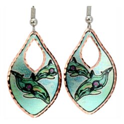 Whimsical Art Dolphin Earrings