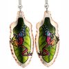 Jo Lynch Designed Frog Earrings Colorful Whimsical Artwork
