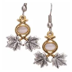 Wholesale Maple leaves mother of pearl earrings