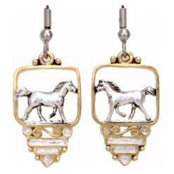 fashion jewelry, two one horse earrings