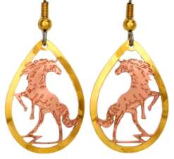 Rearing Stallion Horse Earrings