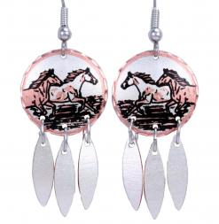 Equine Jewelry, Western Wild Horses Earrings