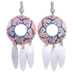 Teal Blue Dangle Native Earrings