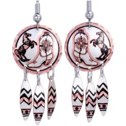 Cowboy boot and wild horse earrings