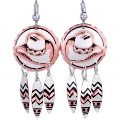 Cowboy head earrings
