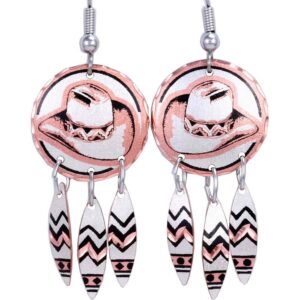 Exquisite jewelry that will steal your breath away: captivating Western jewelry cowboy head dangle earrings offering delicate radiance and timeless elegance. Meticulously handcrafted with attention to detail, these shimmering Western jewelry cowboy head dangle earrings perfectly illustrate one of the 7 great ways to up your style with western jewelry.