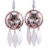 Handmade Jewelry, Dangle Wolf Earrings