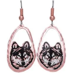 Cut out wolf earrings