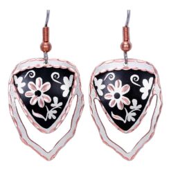 Triangle Flower Earrings