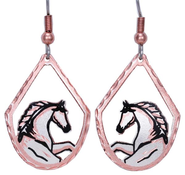Handmade stallion horse earrings