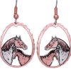 Oval Foal and Horse Earrings