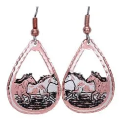 Cut Out Wildl Horses Earrings