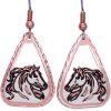 Cut Out Horse Head Earrings