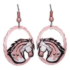 Spotted Horse Cut Out Earrings