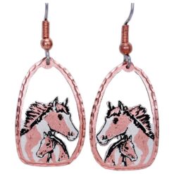 Cut Out Foal and Horse Earrings