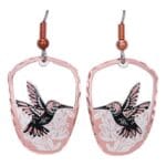Unique Cut Out Hummingbird Earrings