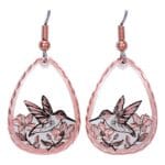 Flower and Hummingbird Earrings