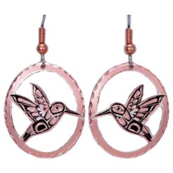 Cut Out Native Haida Hummingbird Earrings