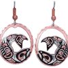 Cut Out Native Canadian Salmon Earrings