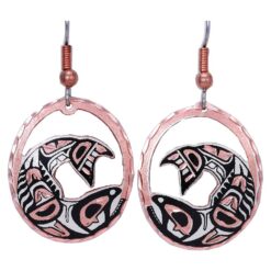 Handmade Earrings Wholesale, NW Native Salmon Earrings