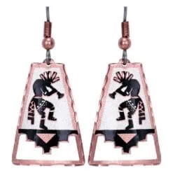 Handmade Copper Kokopelli Earrings