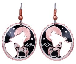 Handmade Earrings Wholesale, Stunning Howling Wolves Earrings