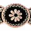 Black Background Floral Hair Clip