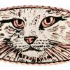 White Cat Hair Clip Handmade from Copper