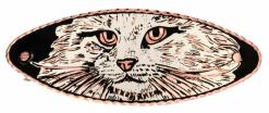 White Cat Hair Clip Handmade from Copper