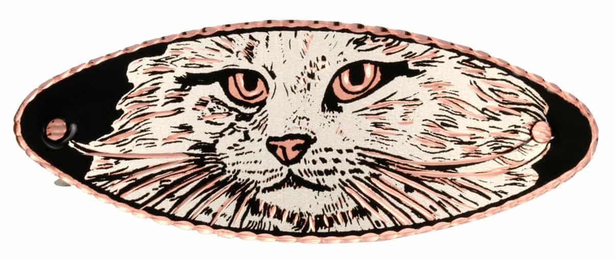 White Cat Hair Clip Handmade from Copper White Cat Hair Clip Handmade from Copper