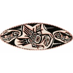 Northwest Native Eagle and Salmon Barrette