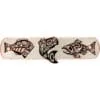 Artisan Northwest Native Haida salmon trio sculpted copper hair barrette in silver and copper