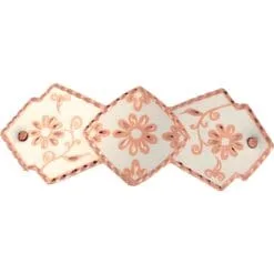 Artisan silver-plated triple diamond daisy flower copper hair barrette in silver and copper