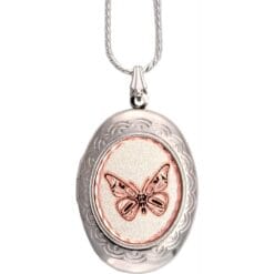 Native Butterfly Design Copper Locket