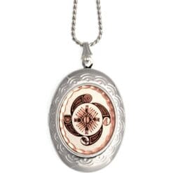 Southwest Native Jewelry 4 Elements Locket, silver-plated copper