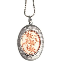 Silver Themed Daisy Flower Locket