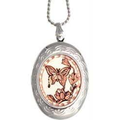 Handmade Butterfly Locket Necklace